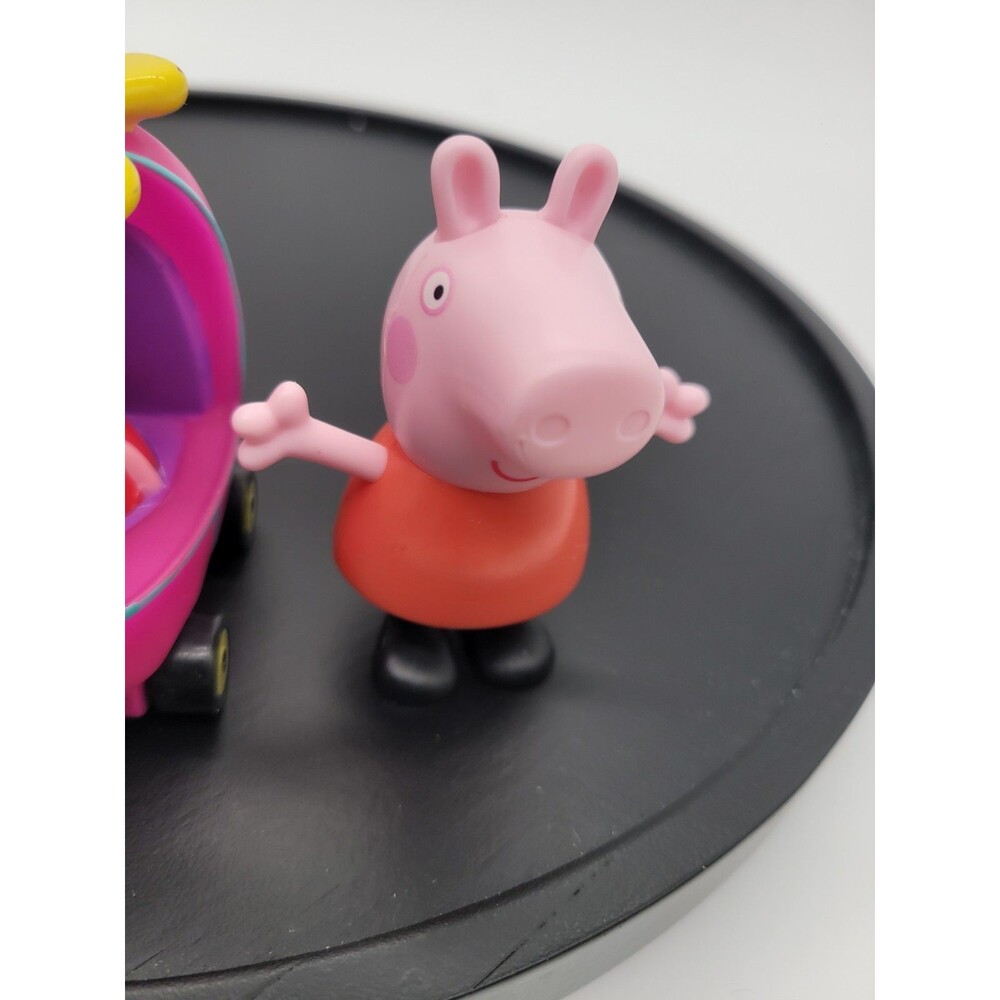Lot Of 3 Peppa Pig Jazwares Pink Helicopter Rubber Plastic Action Figure 3" - Picture 8 of 14